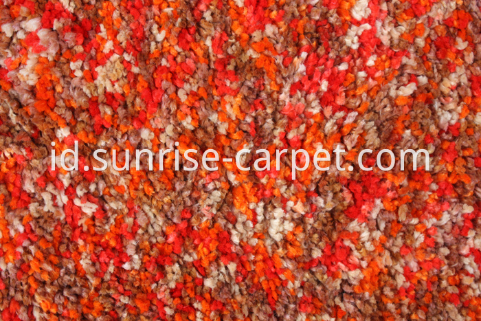 Microfiber Space dye yarn Shaggy Orange Color